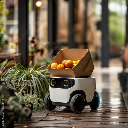 Robot delivering fruits