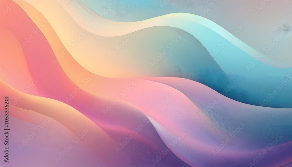 Fototapeta premium Gradient pastel background with soft, blended hues, background for overlay design