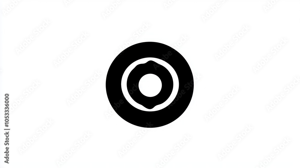 Line icon for a frosted donut, simple and sweet design. Line icon for a frosted donut, simple and sweet design.