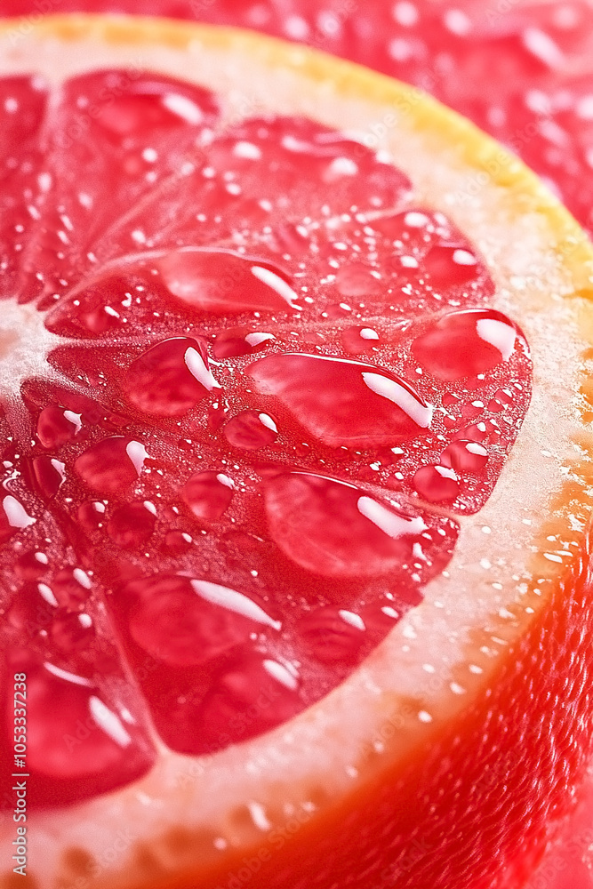 Close-Up of a Juicy Red Citrus Slice with Bold Colors and Glossy Texture - Fresh, Vibrant, and Appetizing Blood Orange or Grapefruit Close-Up of a Juicy Red Citrus Slice with Bold Colors and Glossy Texture - Fresh, Vibrant, and Appetizing Blood Orange or Grapefruit