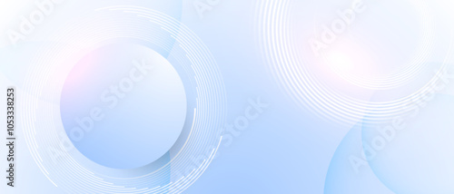 Soft light blue abstract background with circular lines and gradient shapes.

