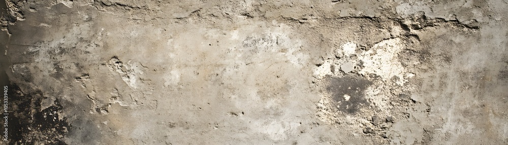 Obraz premium Weathered Concrete Wall with Cracks and Patches