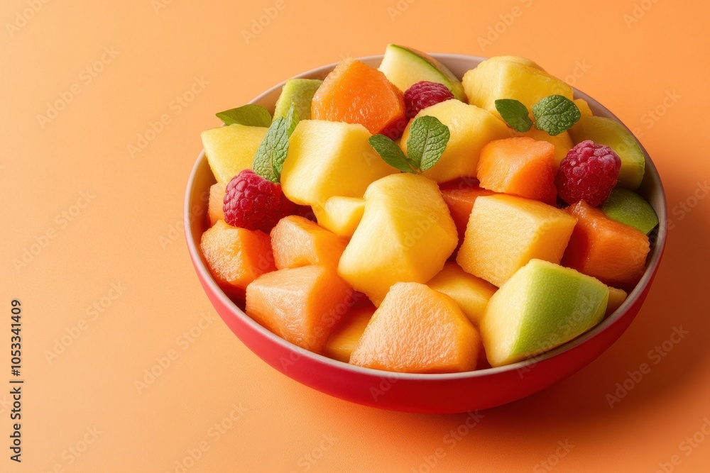 Colorful Fruit Salad with Fresh Ingredients Colorful Fruit Salad with Fresh Ingredients