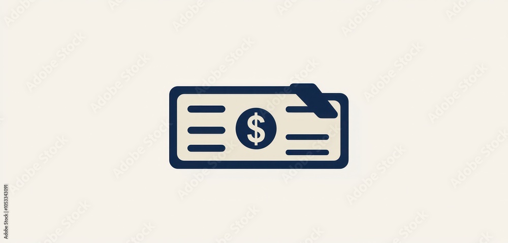 Fototapeta premium Clear and straightforward payment glyph icon for easy transactions.