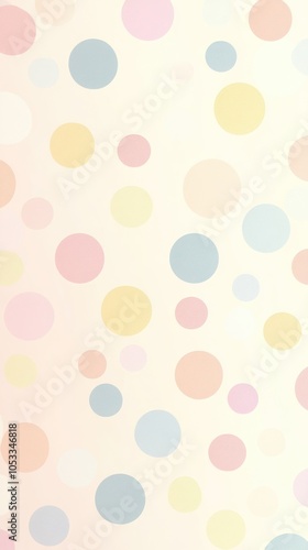 A soft pastel background featuring colorful circles, ideal for design or decoration.