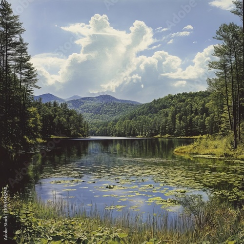 Tellico Plains' Indian Boundary Lake, Cherokee National Forest, Tennessee. photo