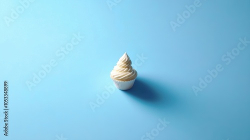 A perfectly round ball of vanilla ice cream perfectionism photo