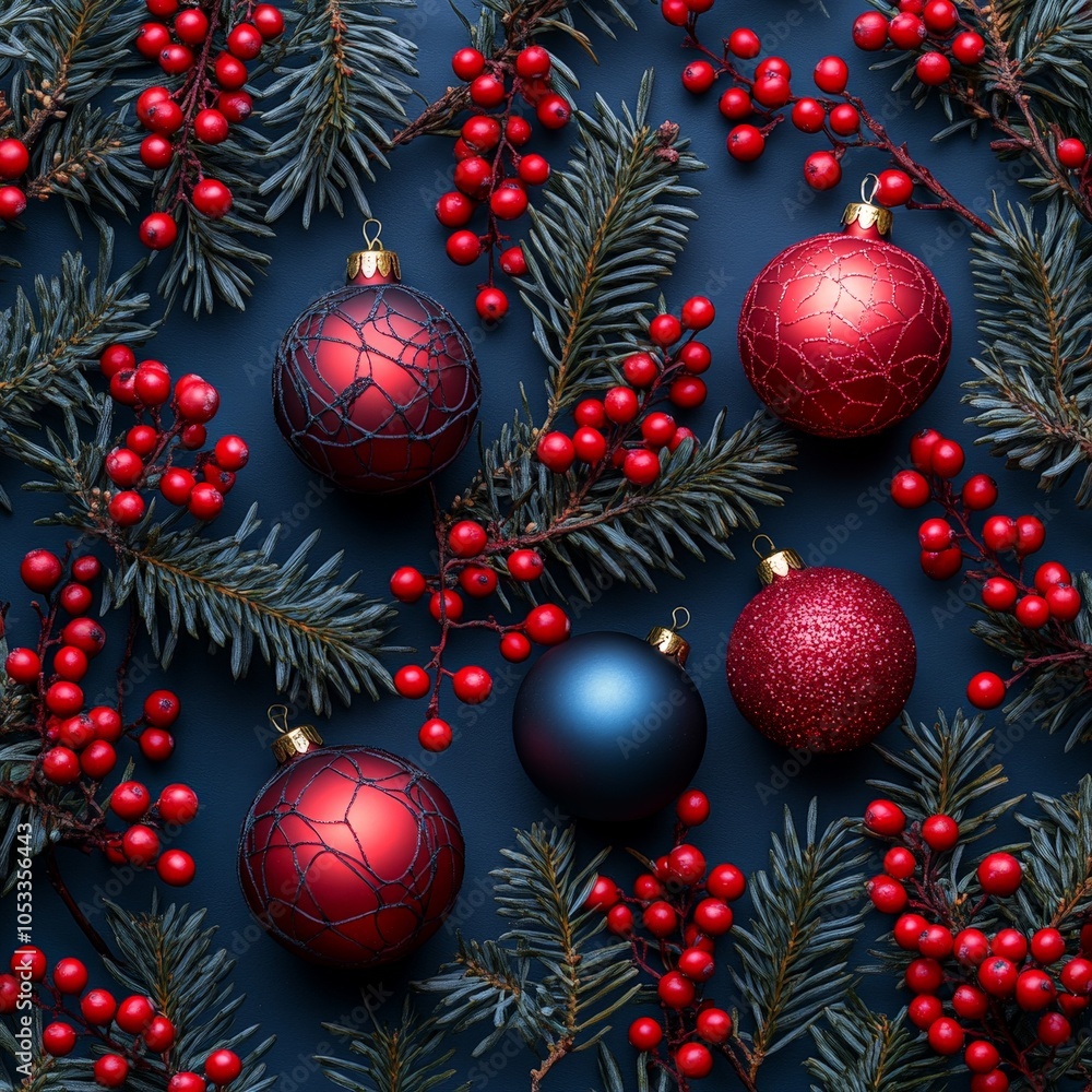 Christmas decor background with place for text Christmas decor background with place for text