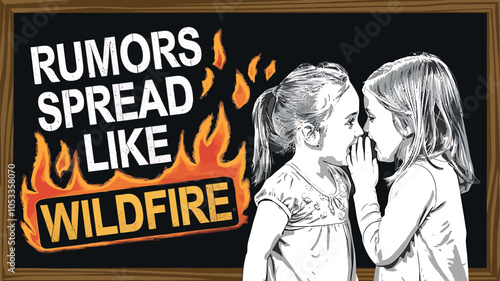 Rumors Spread Like Wildfire Illustration of Secret Whispering 