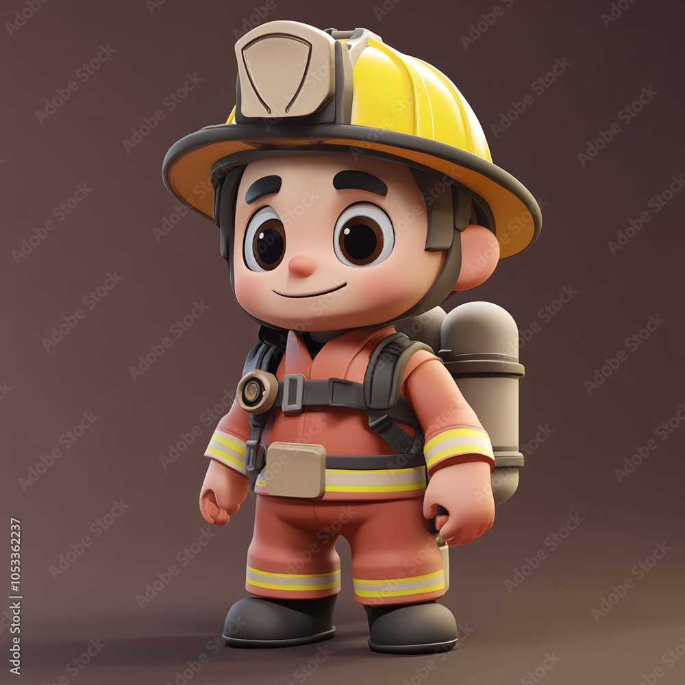 3d fireman firefighter in action 3d fireman firefighter in action