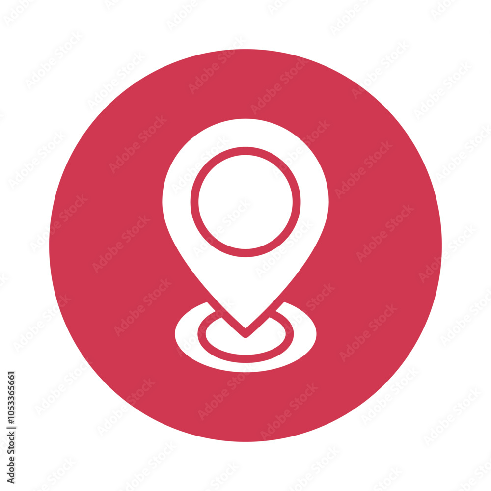 Location Point vector Gylph Circle Design icon. Winter Travelling Symbol on White background EPS 10 File Location Point vector Gylph Circle Design icon. Winter Travelling Symbol on White background EPS 10 File