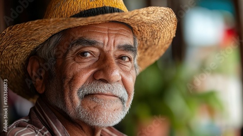 Elderly Brazilian man with a relaxed expression