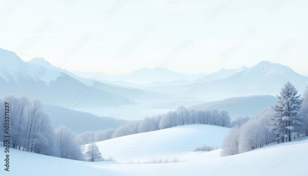 Snowy serenity in the mountains Snowy serenity in the mountains