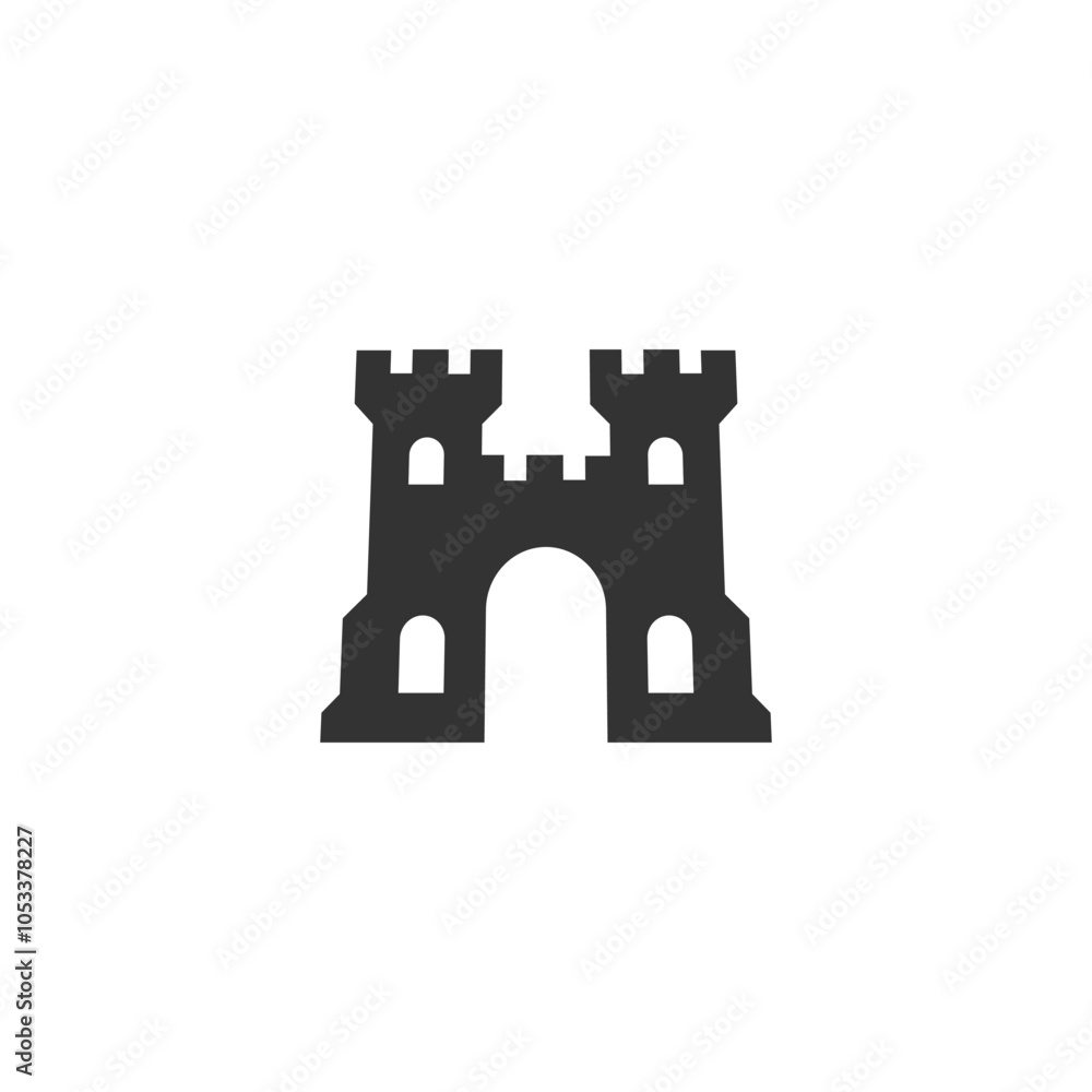 Obraz premium Castle Gate Logo Symbol Vector