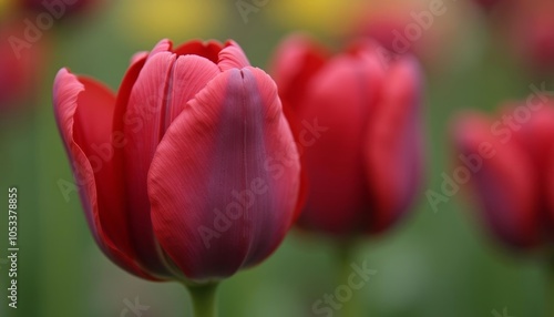  Vibrant Red Tulips in Bloom