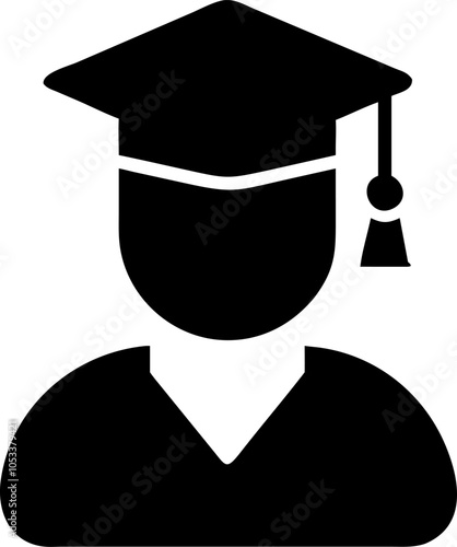 Education head icon vector art illustration
