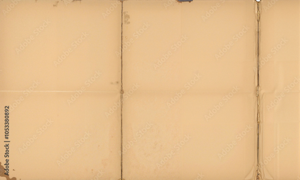 Fototapeta premium Faded and worn vintage letter paper with creases