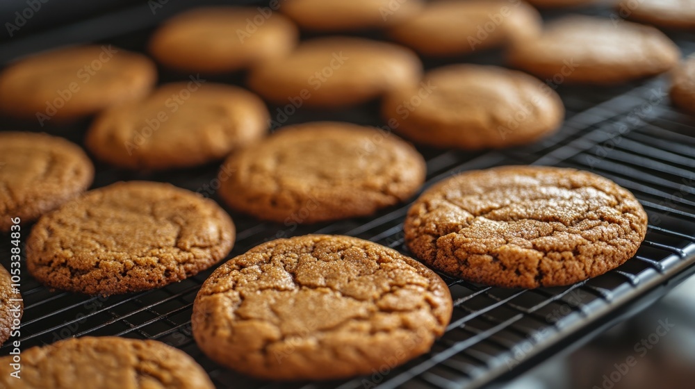 Freshly baked molasses cookies Freshly baked molasses cookies