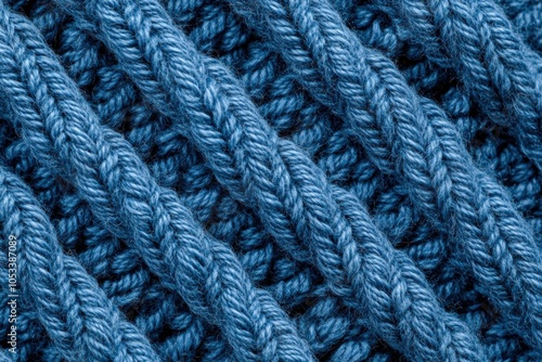 Textured Blue Yarn Patterns for Cozy Crafts and Apparel