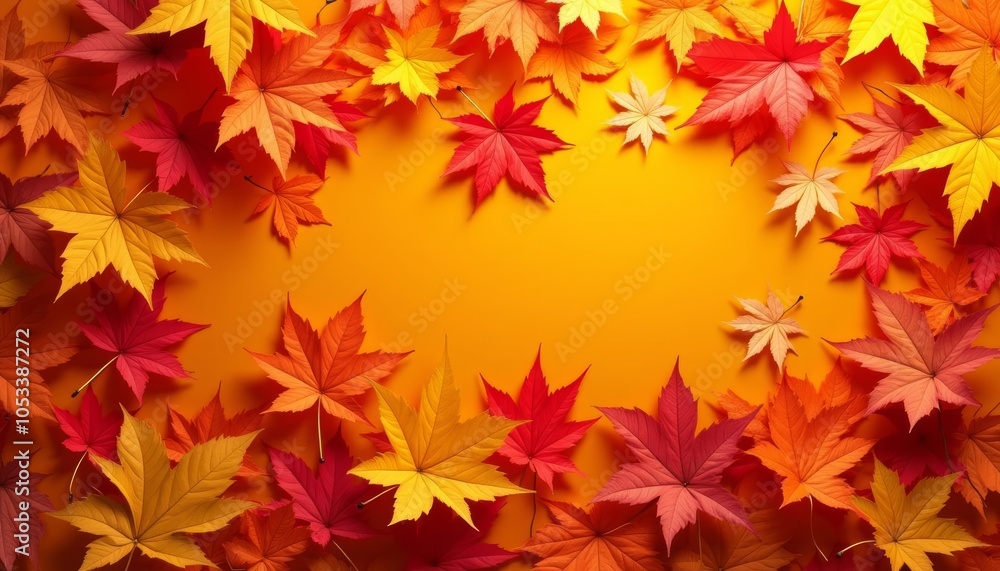 Fototapeta premium Autumns vibrant palette a symphony of colors