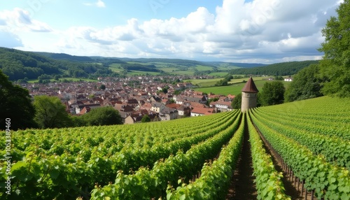  Vibrant Vineyard Amidst a Picturesque Village