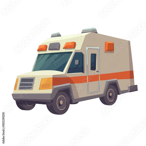 Wallpaper Mural ClipArt Ambulance cartoon modern style  Torontodigital.ca