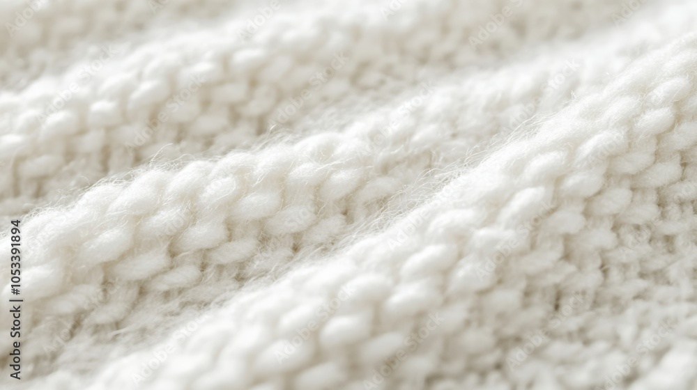 Close-Up of Soft Cream Knitted Fabric Texture for Cozy Vibes Close-Up of Soft Cream Knitted Fabric Texture for Cozy Vibes