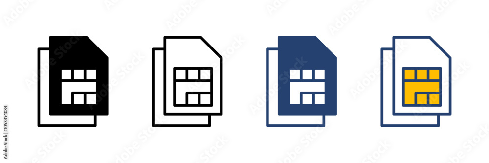 Sim card icon vector. dual sim card icon vector Sim card icon vector. dual sim card icon vector