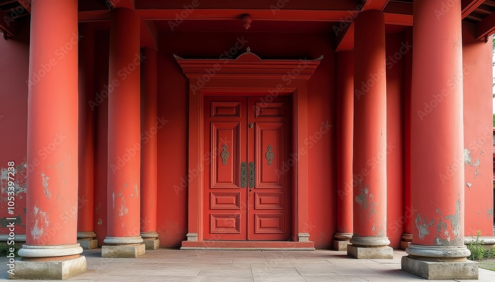  Grand entrance to a traditional Chinese building