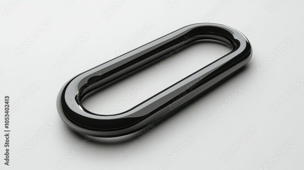 Isolated black paperclip on white background Isolated black paperclip on white background