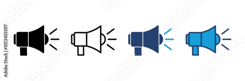 Megaphone icon vector. Loudspeaker icon vector.
