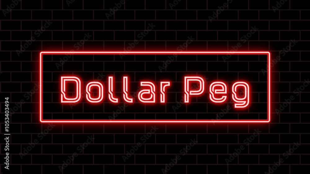 Dollar Peg のネオン文字 Dollar Peg のネオン文字