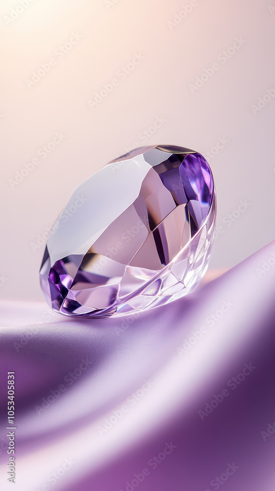 Brilliantly Faceted Amethyst Gemstone Close Up With Vibrant Purple Hues And Shimmering Reflections Brilliantly Faceted Amethyst Gemstone Close Up With Vibrant Purple Hues And Shimmering Reflections