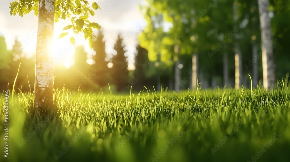 Summer Sunlight Through Trees. Summer Sunlight Through Trees.