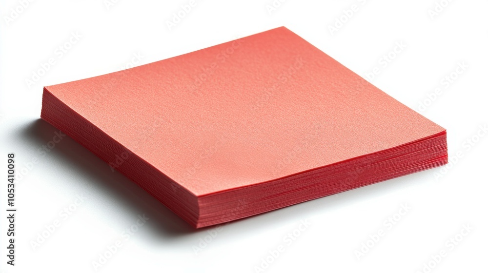 Isolated red sticky note on white background Isolated red sticky note on white background