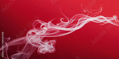 Digital smoke art on red background Fog or smoke isolated special .mist or smog background