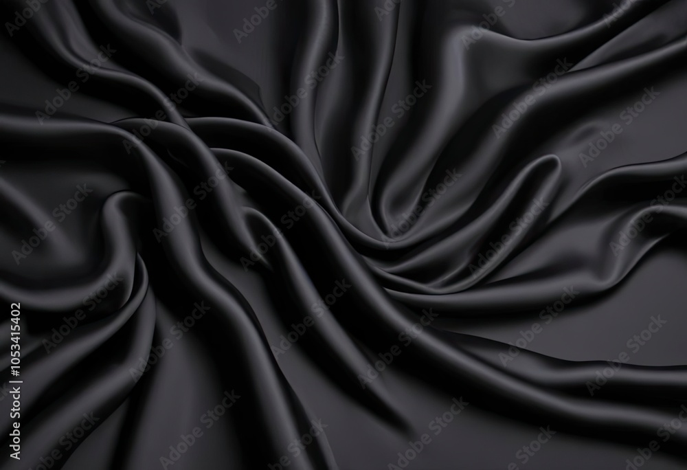Obraz premium Black luxury silk textile material background