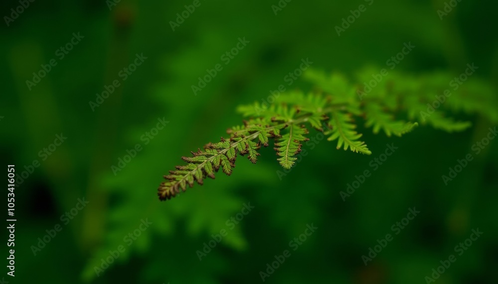 Naklejka premium Vibrant green fern leaves in nature