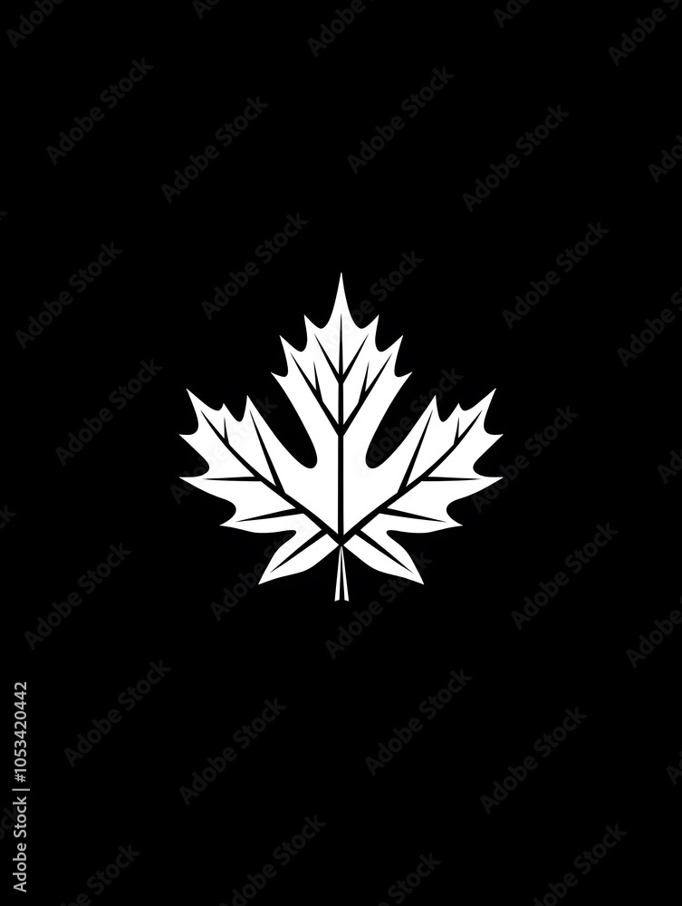 minimalistic Autumn Fall Maple Leaf Icon Symbol minimalistic Autumn Fall Maple Leaf Icon Symbol