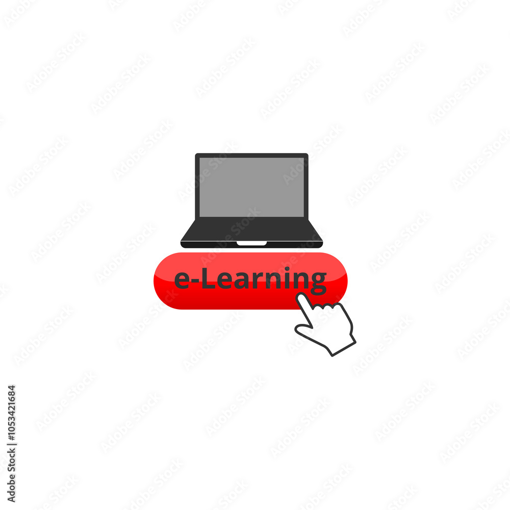 Online education concept e-learning icon isolated on transparent background Online education concept e-learning icon isolated on transparent background