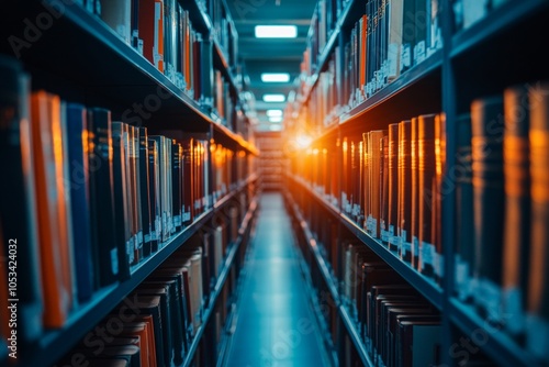 Wallpaper Mural A large library with many bookshelves and chairs Torontodigital.ca