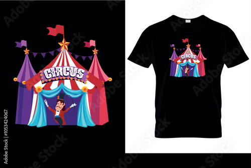 Step Right Up! Circus Ringmaster T-Shirt Design