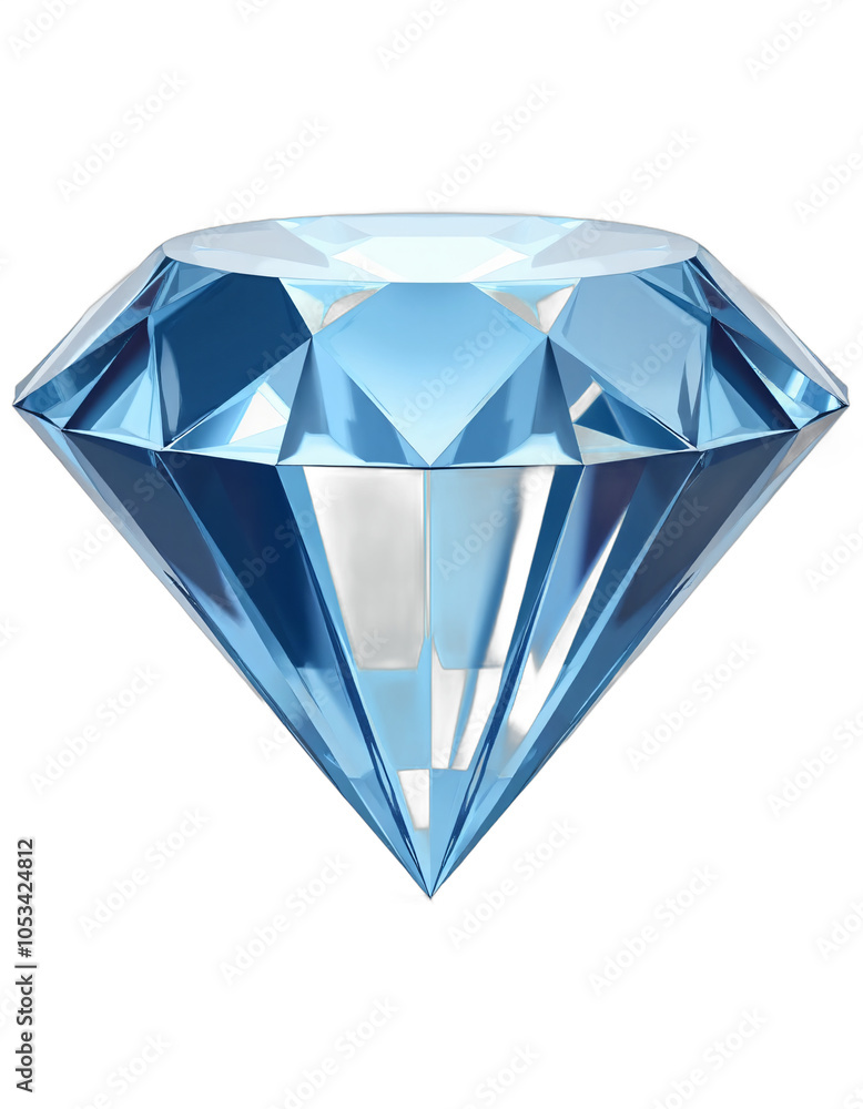 Large Blue Diamond PNG: Exquisite Gemstone Illustration Large Blue Diamond PNG: Exquisite Gemstone Illustration
