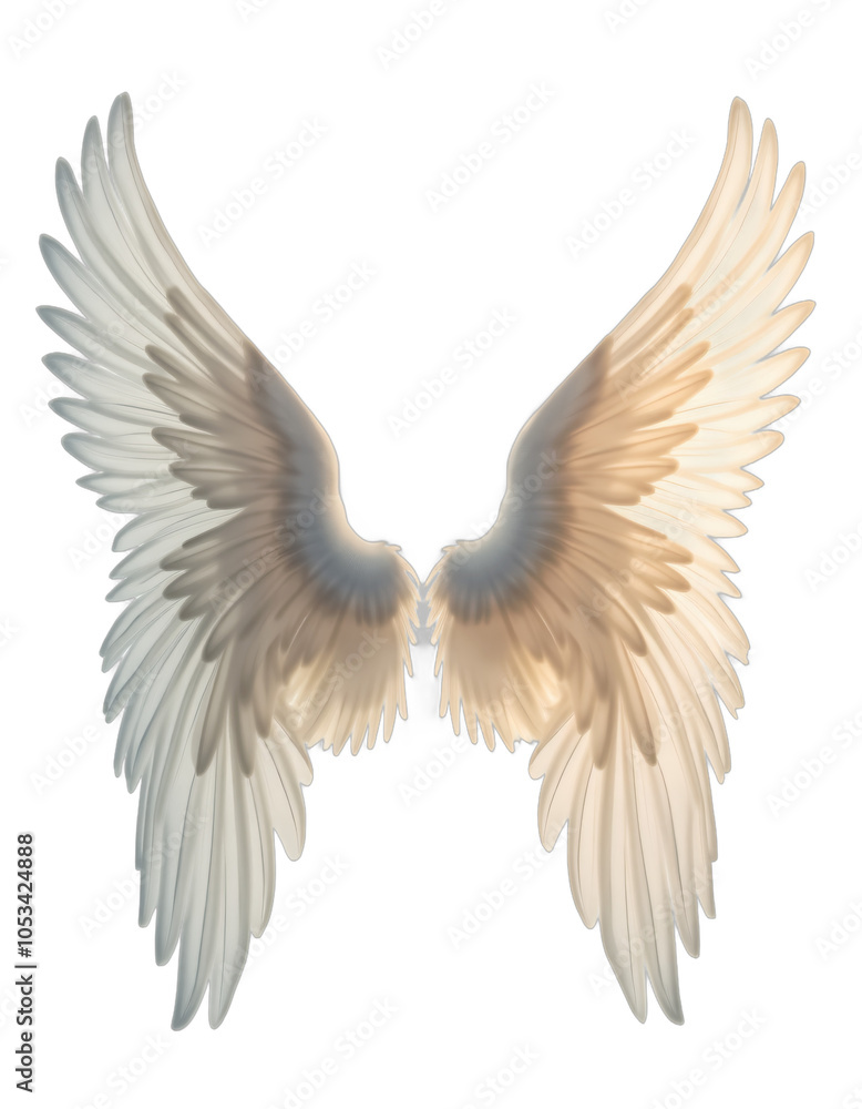 Obraz premium Angelic Wings PNG: Divine and Ethereal Illustration