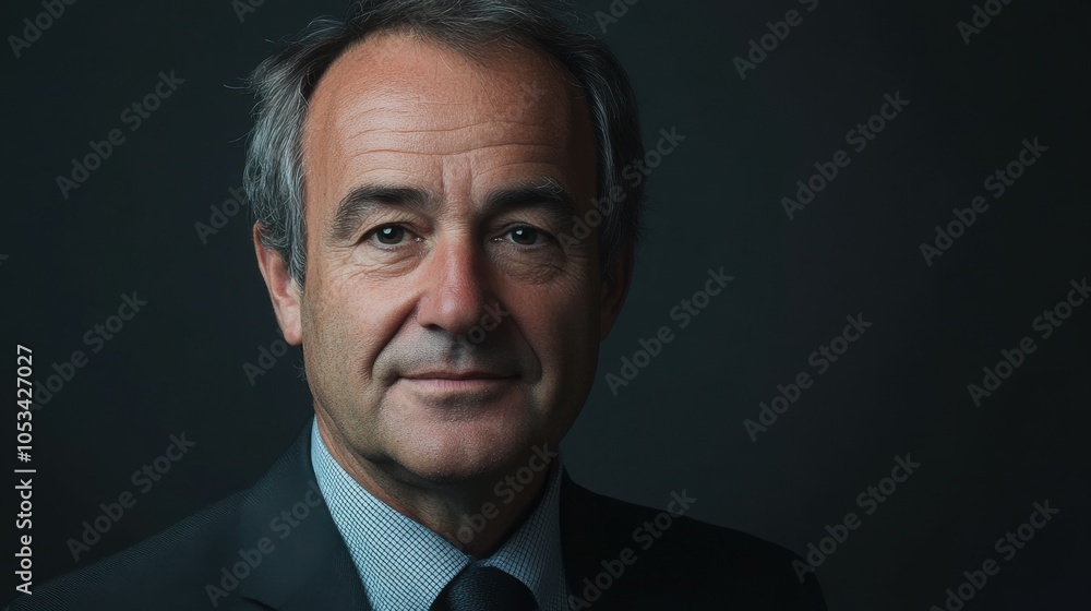 Middle-aged French man with a business suit and a friendly look. Middle-aged French man with a business suit and a friendly look.