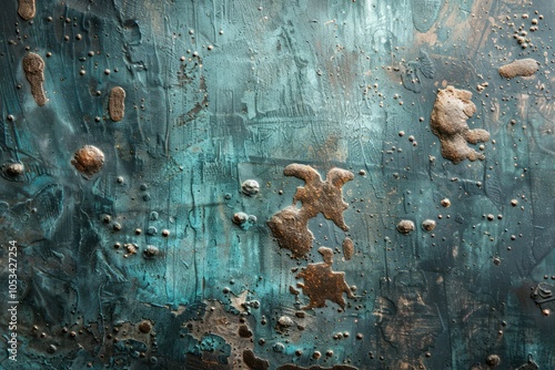 Photo of Oxidized aluminum metal wall. Background texture for backdrops or mapping photo