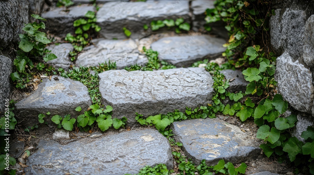 Stone Passageway Surrounded by Greenery Stone Passageway Surrounded by Greenery