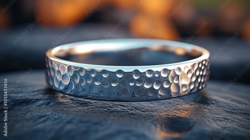Modern minimalist silver cuff bracelet with a hammered texture, 4K hyperrealistic photo Modern minimalist silver cuff bracelet with a hammered texture, 4K hyperrealistic photo