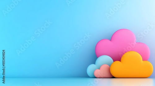 Conceptual art of Kubernetes cloud infrastructure, colorful layered pods, modern gradient background, abstract photo