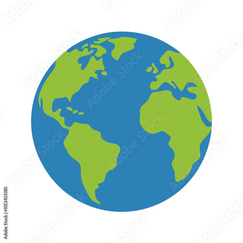 A stylized representation of the Earth vector